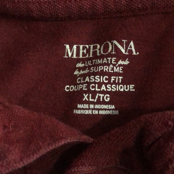 Maroon extra large short sleeve polo quarter button - Picture 2 of 2